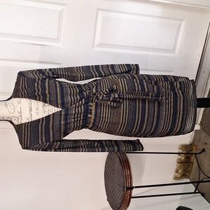 Guess | Vivienne Striped Wrap Dress | Gold Women Large